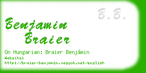 benjamin braier business card